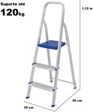 ESCADA ALUMÍNIO 3 DEGRAUS - 2