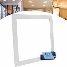 PLAFON LED EMBUTIR 18W QUADRADO 22X22CM BIVOLT - 1